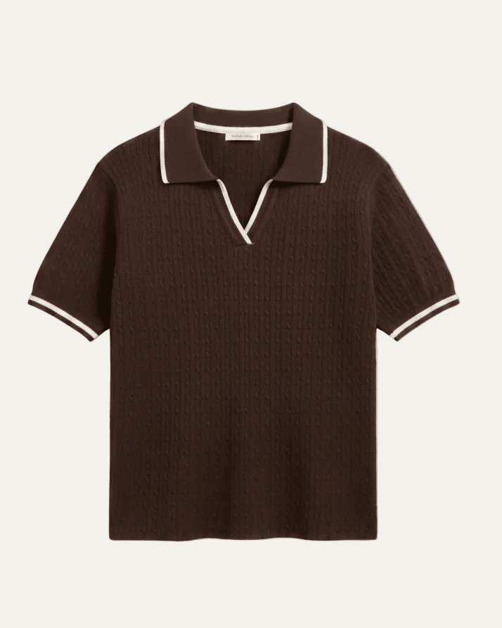 Women Cable Knit Polo - Aurorafits Official