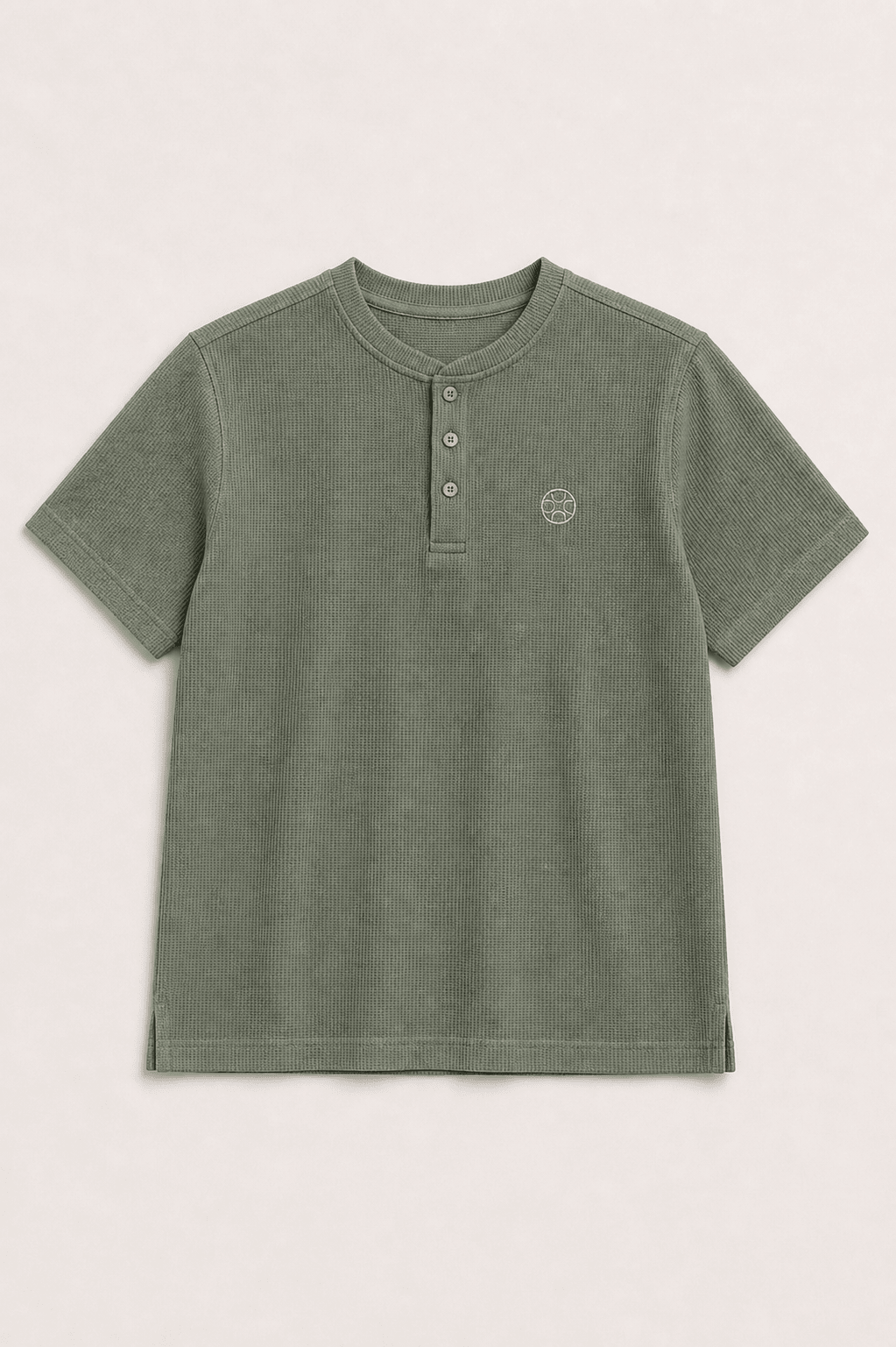 Textured Henley Tee - Aurorafits Official