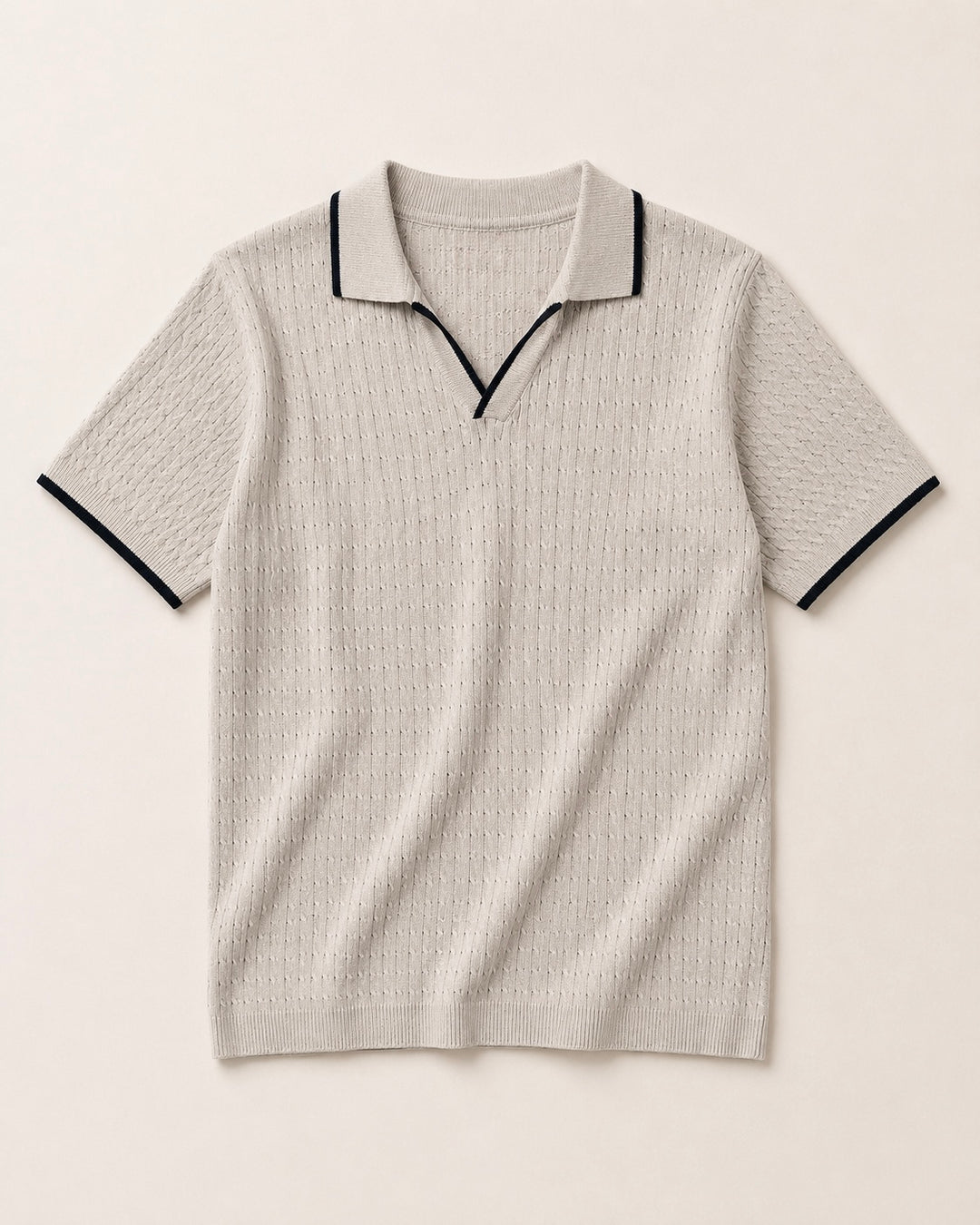 Cable Knit Polo