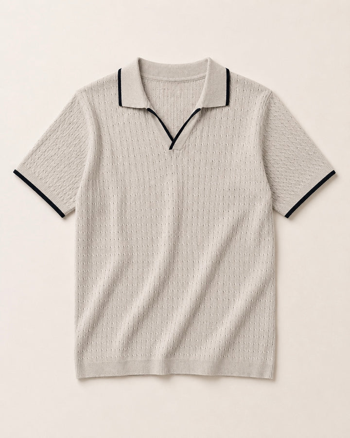 Cable Knit Polo
