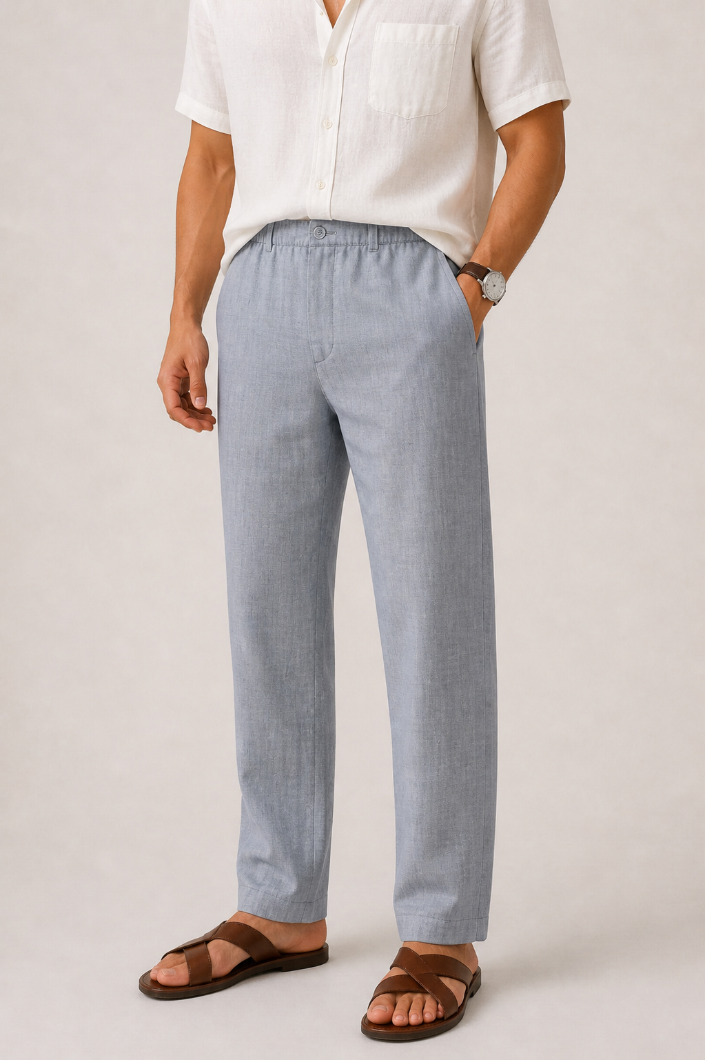 Straight Linen Trouser