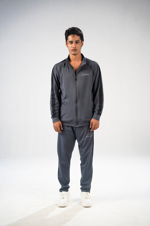 Charcoal Dual Tone Reflective Essential Tracksuit