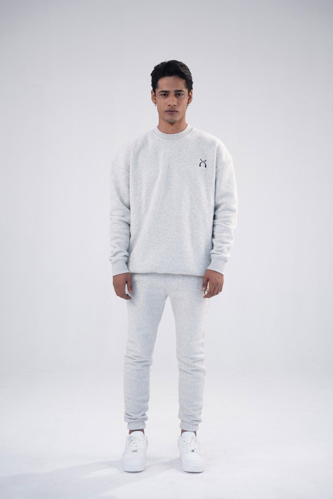Heather Grey Oversized Fleece Sweatshirt - Aurorafitsofficial