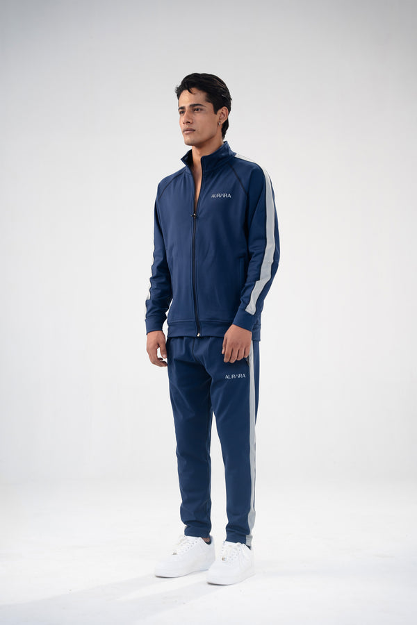 Navy Blue Dual Tone Reflective Essential Tracksuit