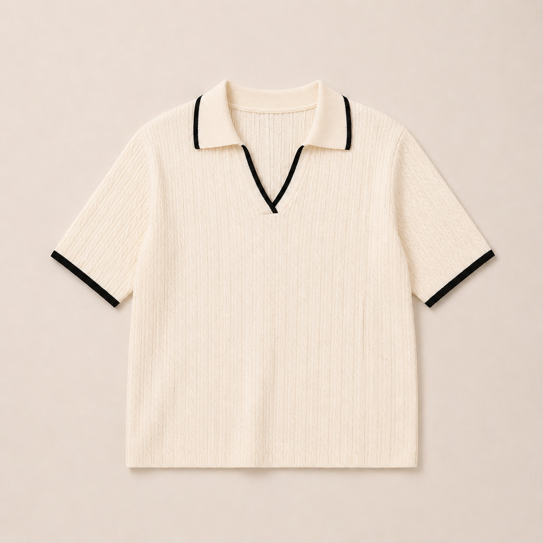 Cable Knit Polo