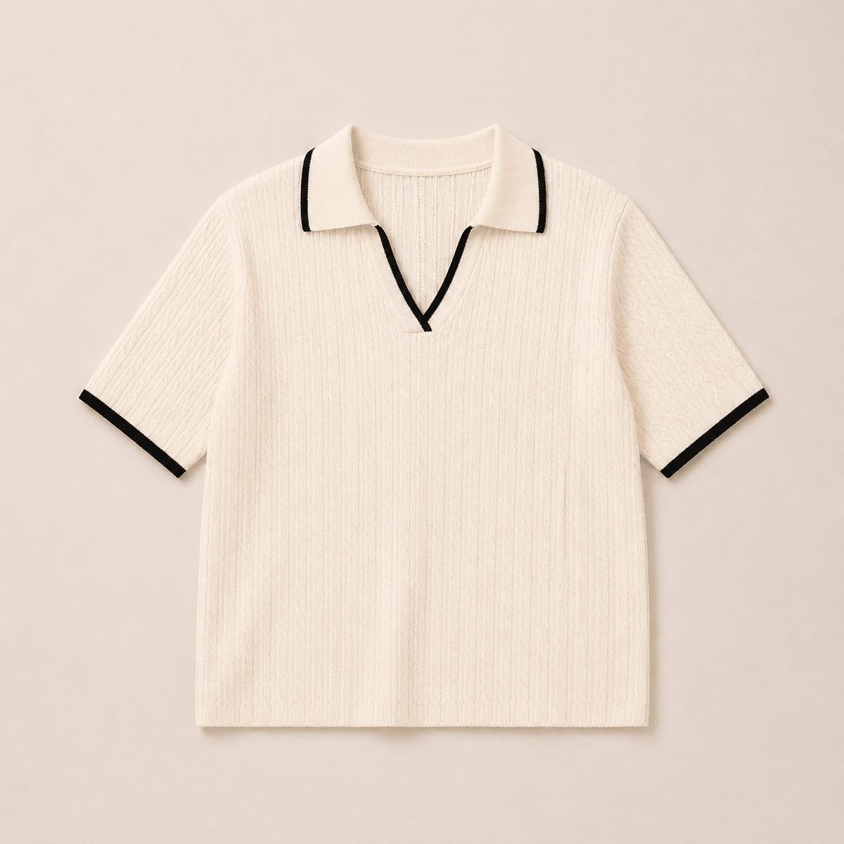 Cable Knit Polo - Aurorafits Official