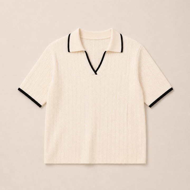 Cable Knit Polo