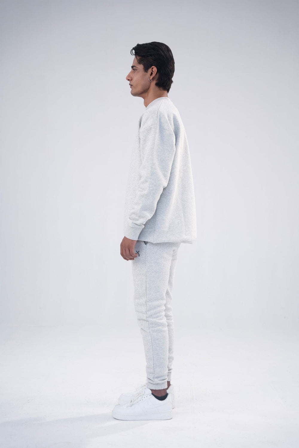 Heather Grey Oversized Fleece Sweatshirt - Aurorafitsofficial