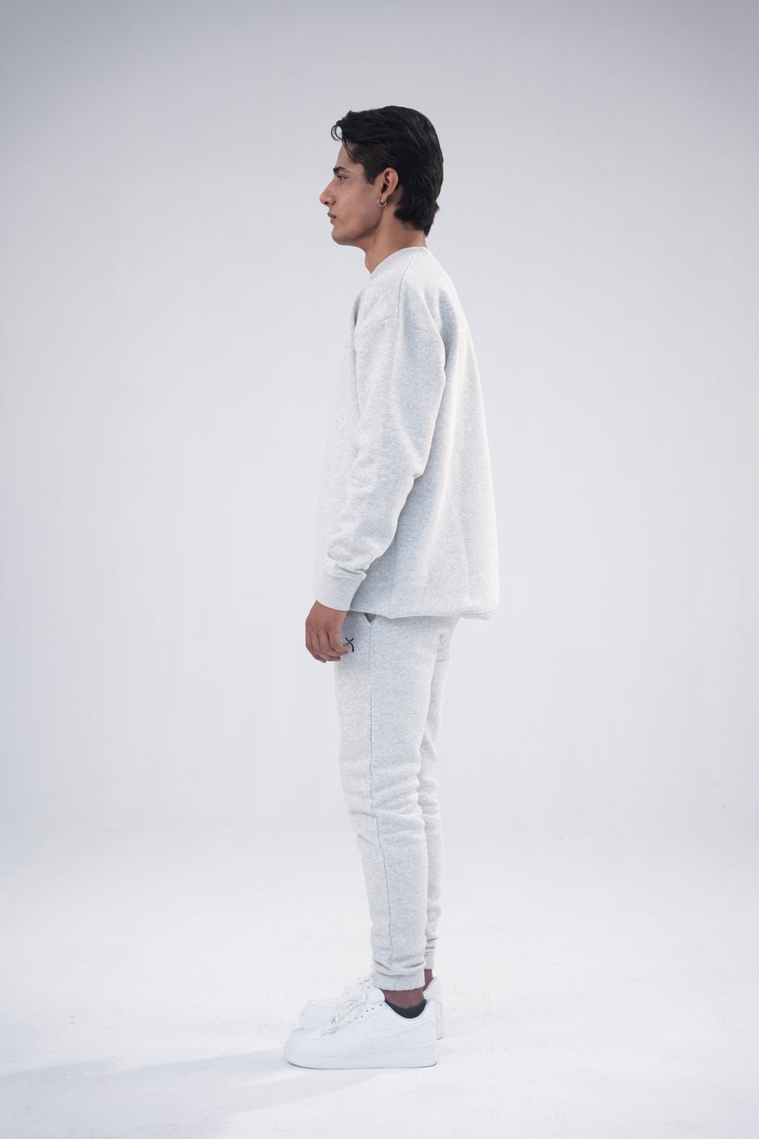 Heather Grey Oversized Fleece Sweatshirt - Aurorafitsofficial