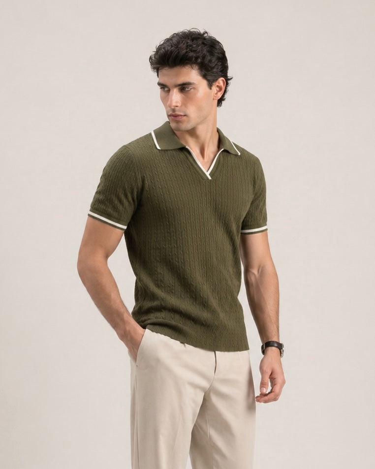 model2
Cable Knit Polo - Aurorafits Official