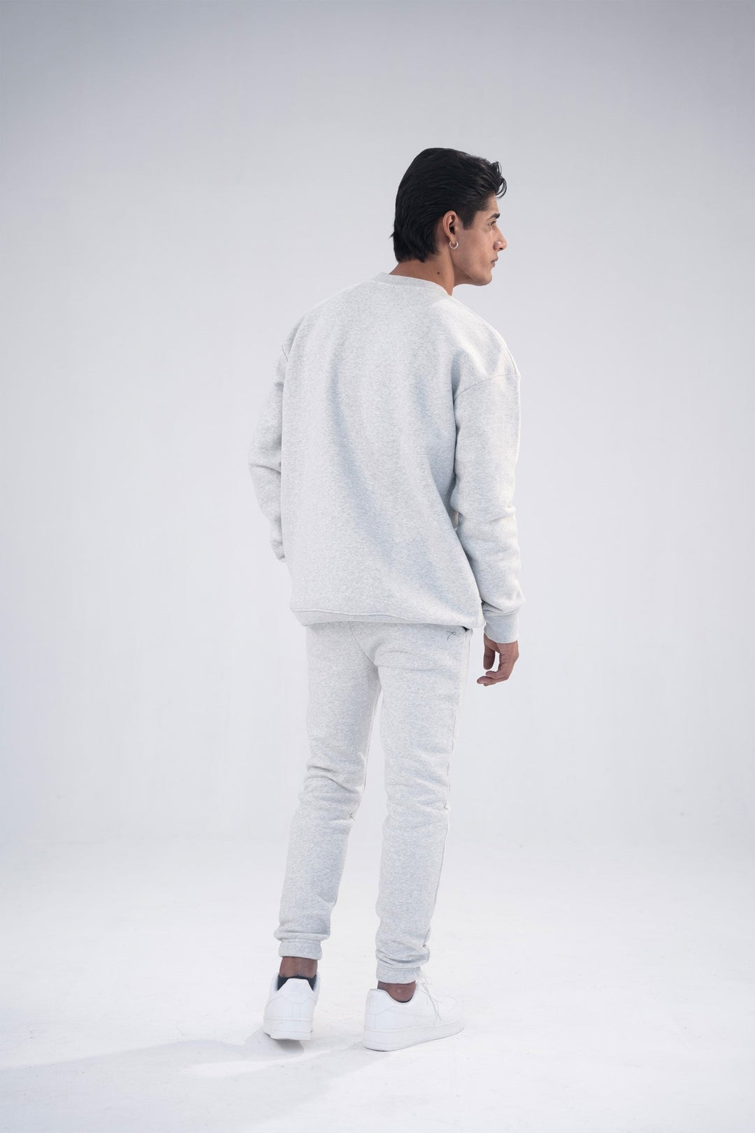 Heather Grey Oversized Fleece Sweatshirt - Aurorafitsofficial