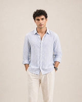 Linen-Blend Seersucker Shirt