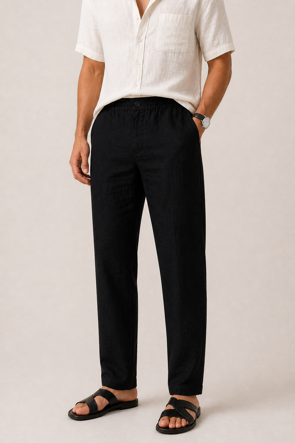 Straight Linen Trouser