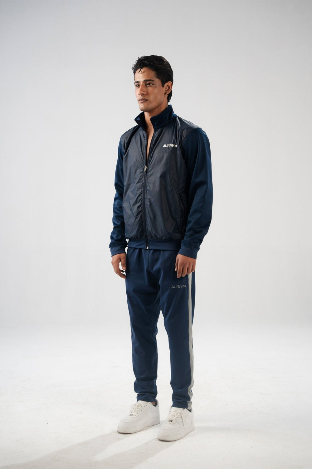 Navy Blue Hybrid Shell Essential Jacket - Aurorafitsofficial