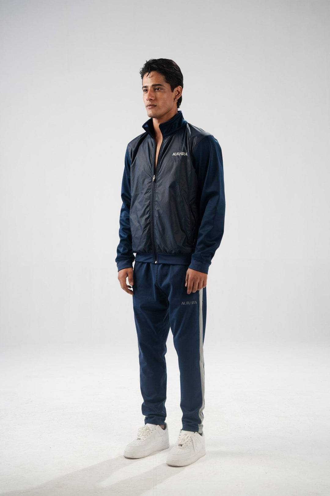 Navy Blue Hybrid Shell Essential Jacket - Aurorafitsofficial