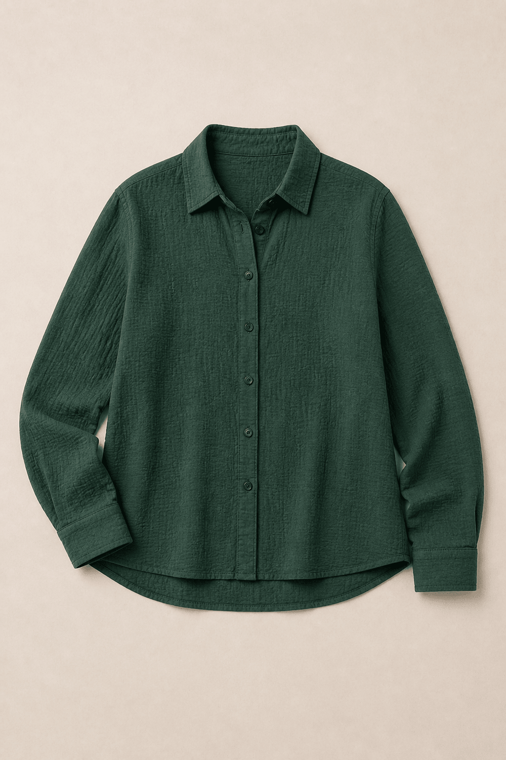 Women Crinkle Button Shirt - Aurorafits Official