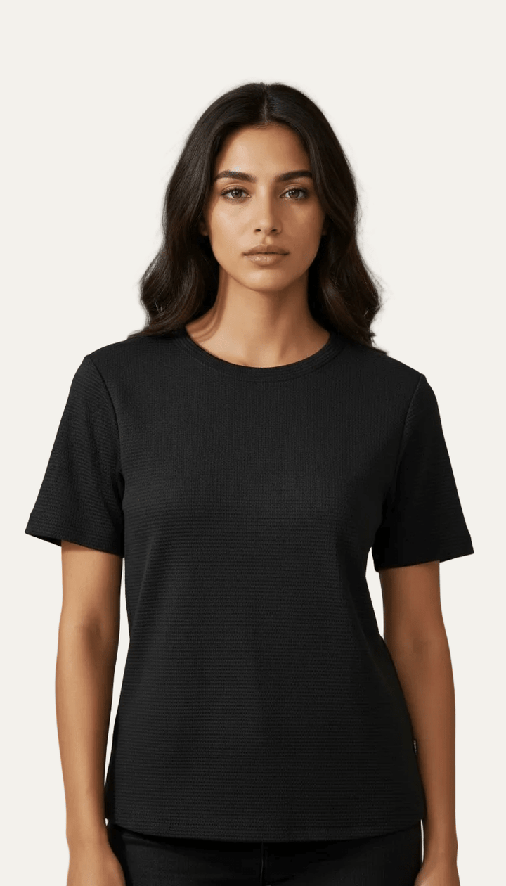 Women Crinkle Textured Tee - Aurorafits Official