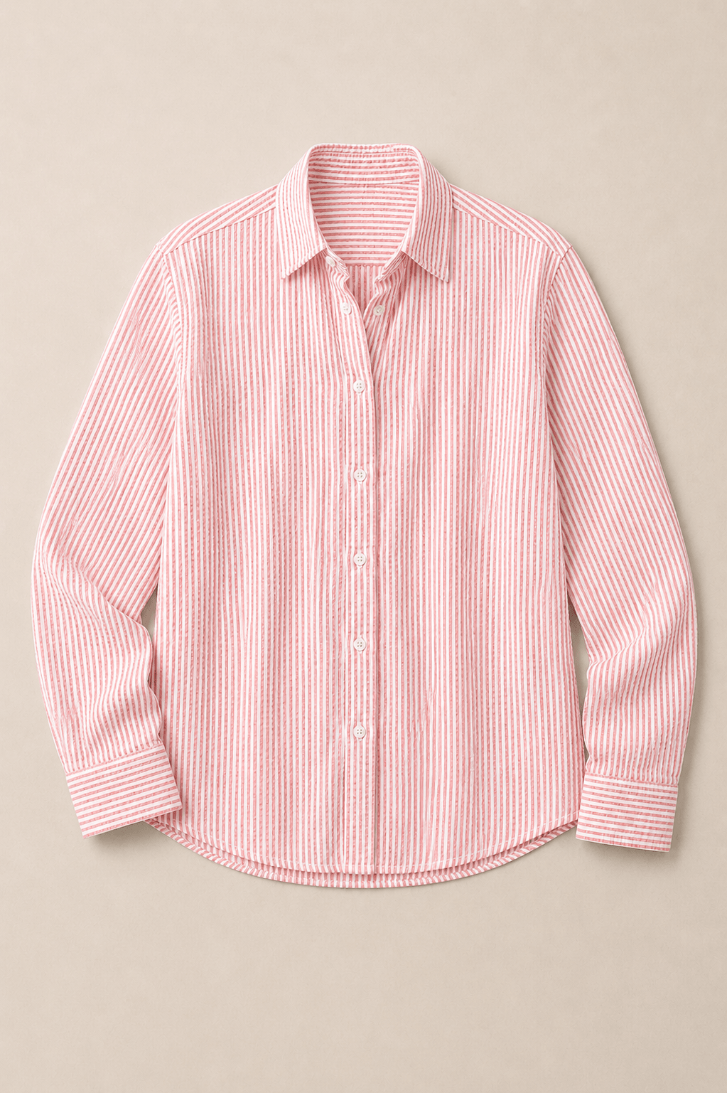 Linen - Blend Seersucker Shirt - Aurorafits Official