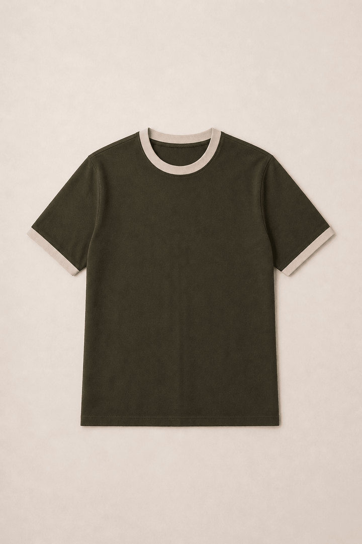 Women Contrast Trim Tee - Aurorafits Official