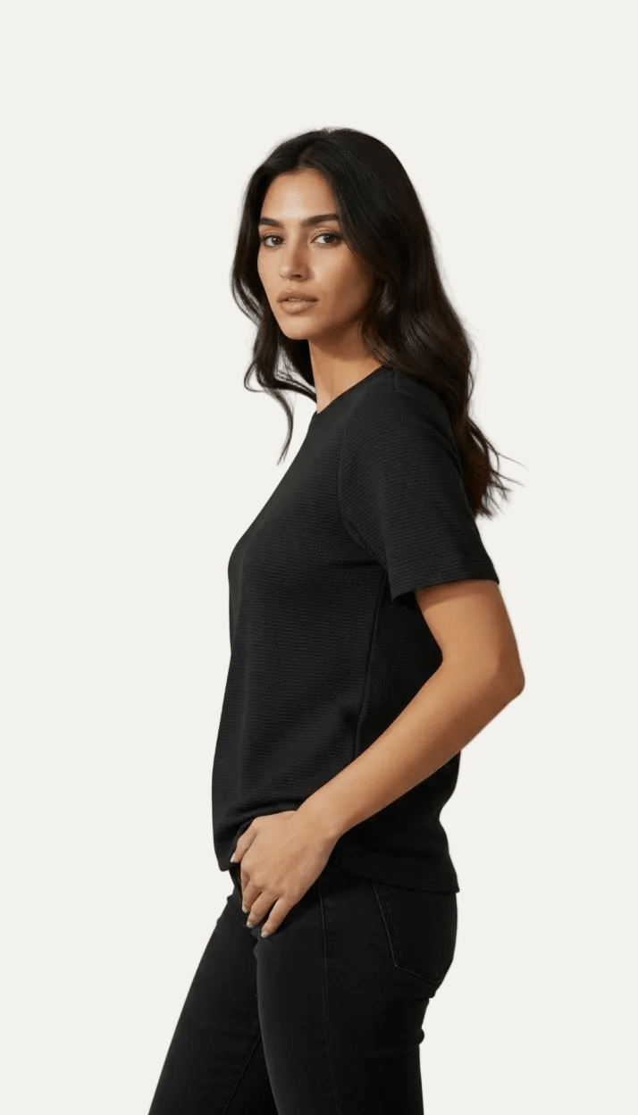 Women Crinkle Textured Tee - Aurorafits Official