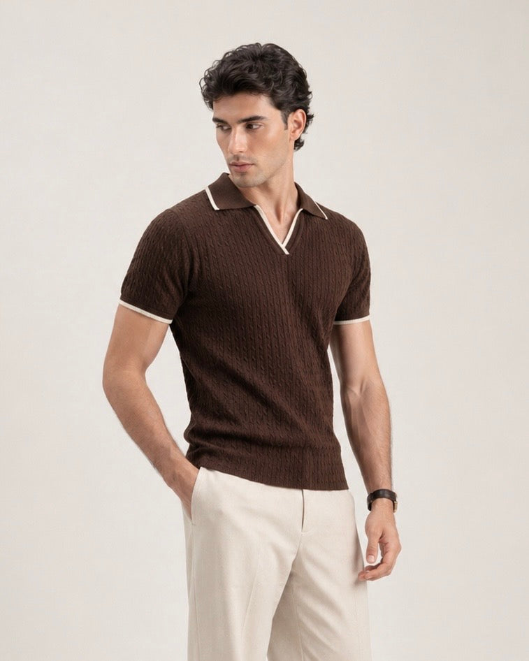 model2
Cable Knit Polo - Aurorafits Official