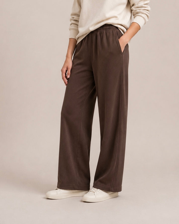 Women Textured Wide Leg Pants