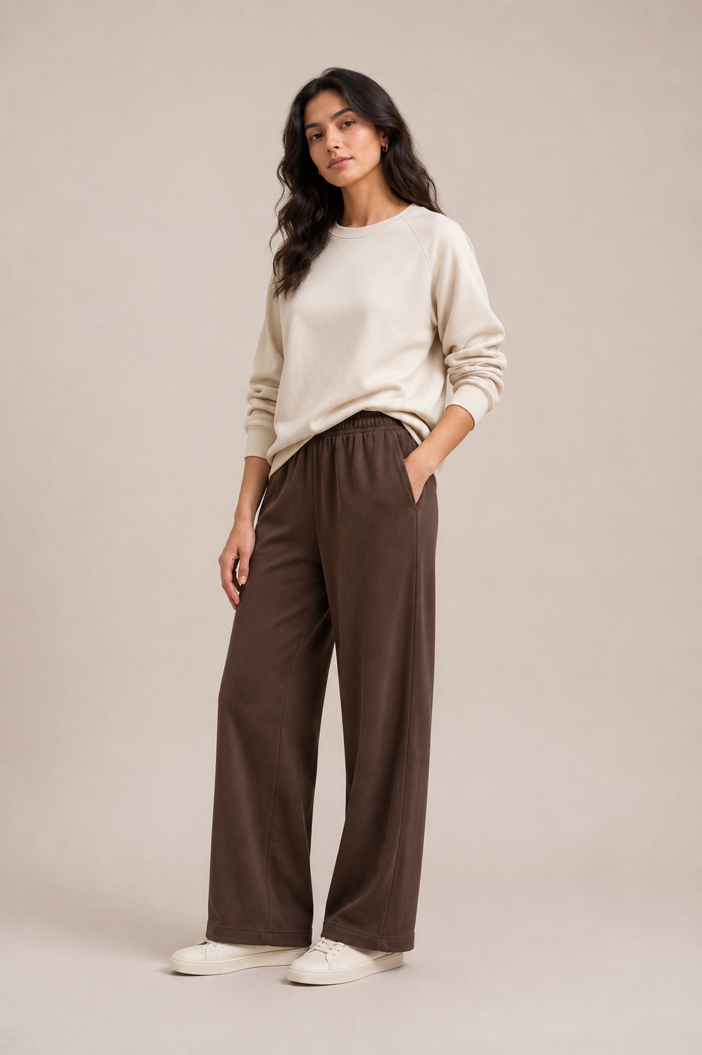 Women Textured Wide Leg Pants