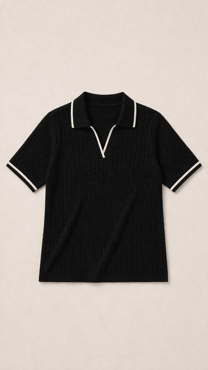 Women Cable Knit Polo - Aurorafits Official