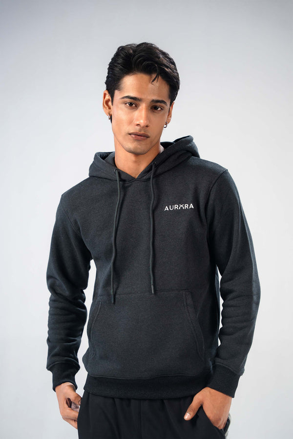 Dark Charcoal Essential Fleece Hoodie