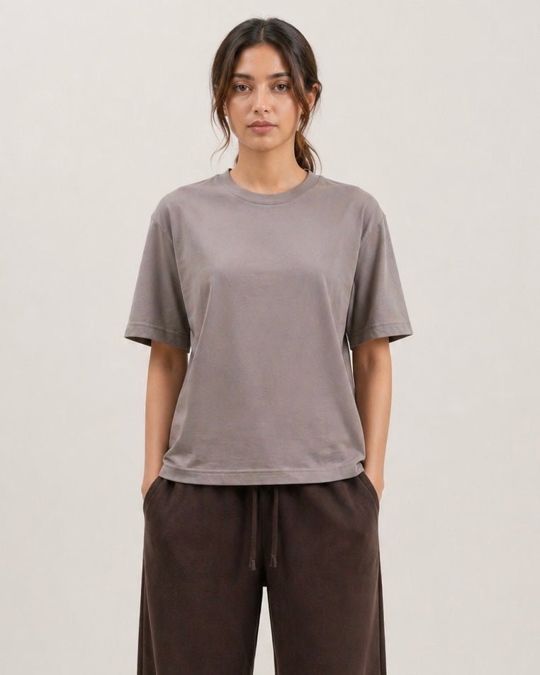 Women Combed Cotton Tee - Aurorafits Official