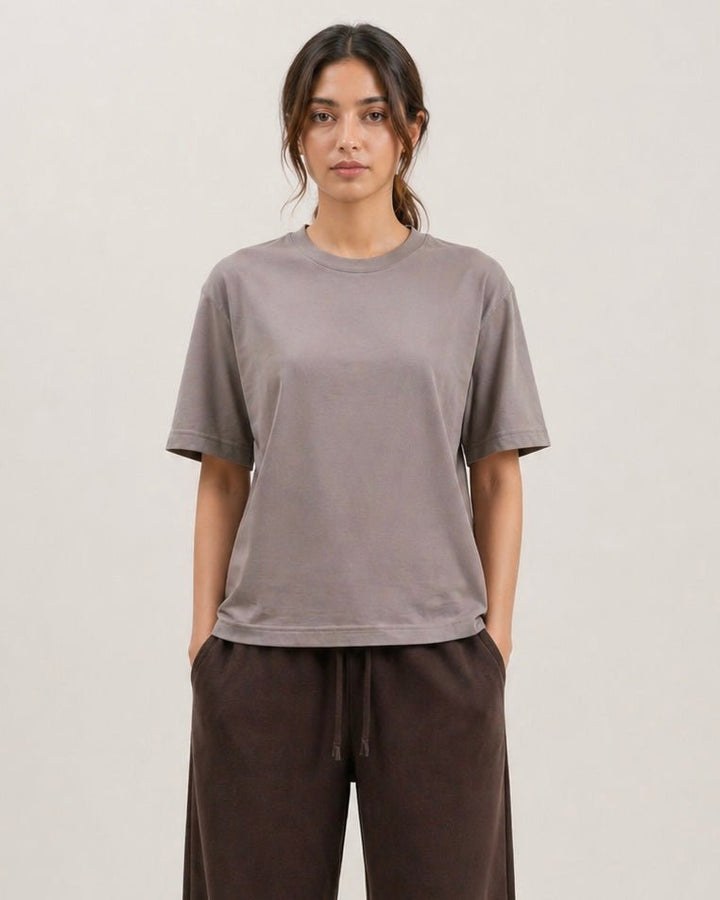 Women Combed Cotton Tee - Aurorafits Official