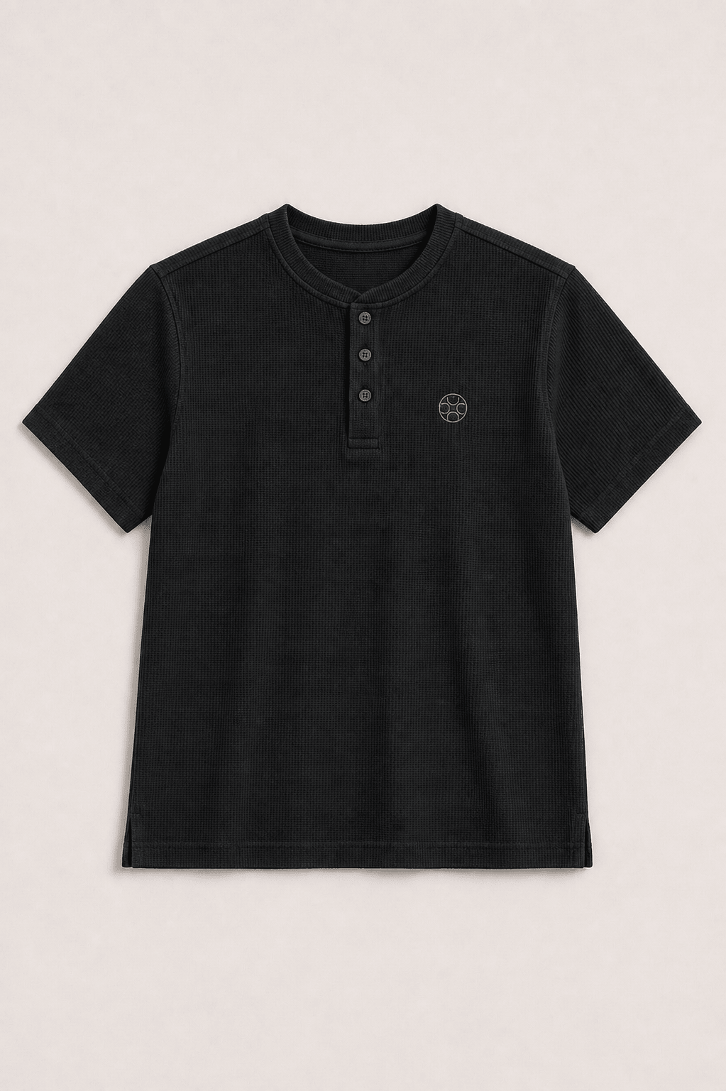Textured Henley Tee - Aurorafits Official