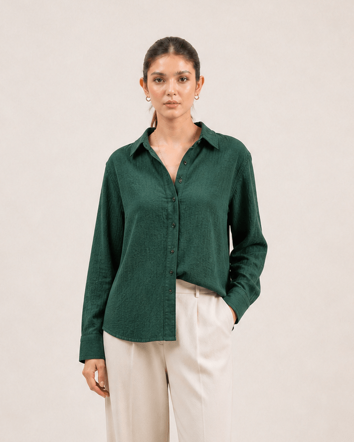 Women Crinkle Button Shirt - Aurorafits Official