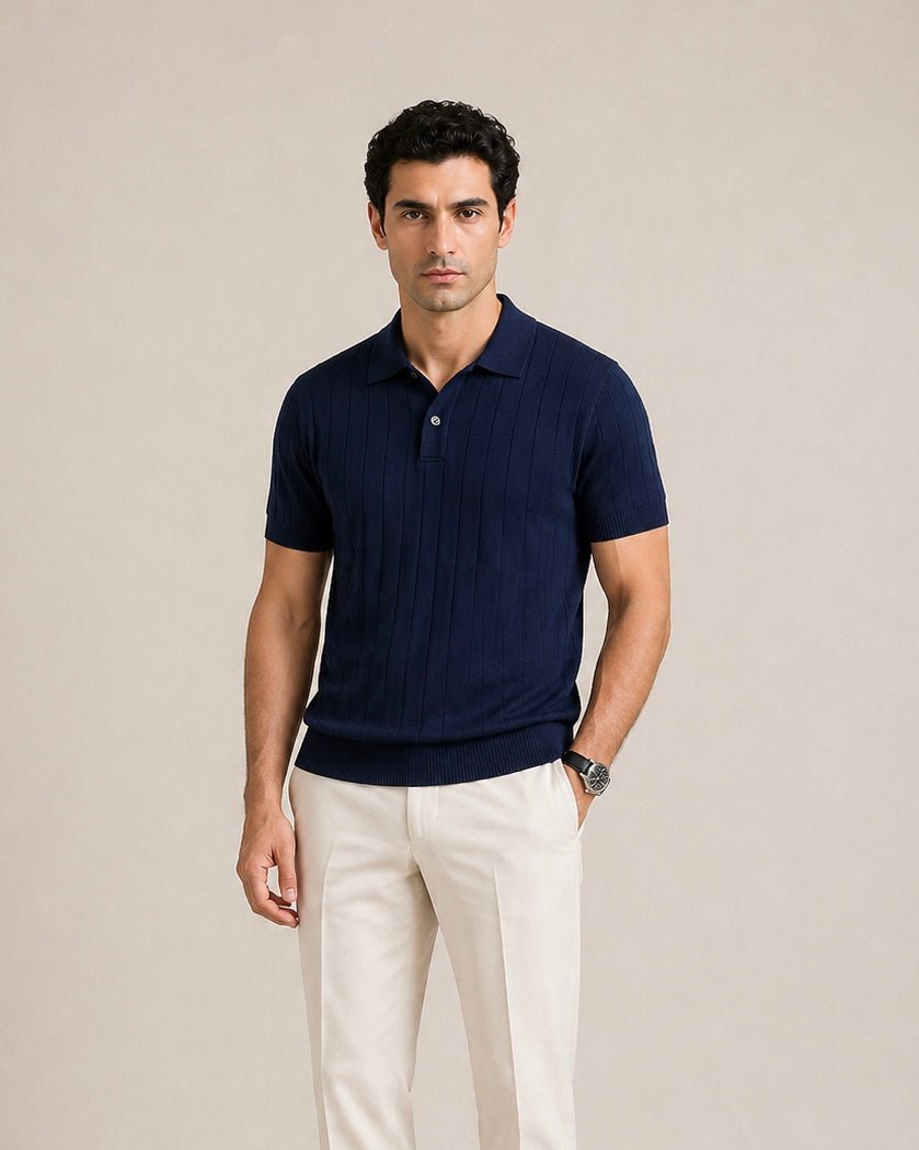 Linear Knit Polo - Aurorafits Official