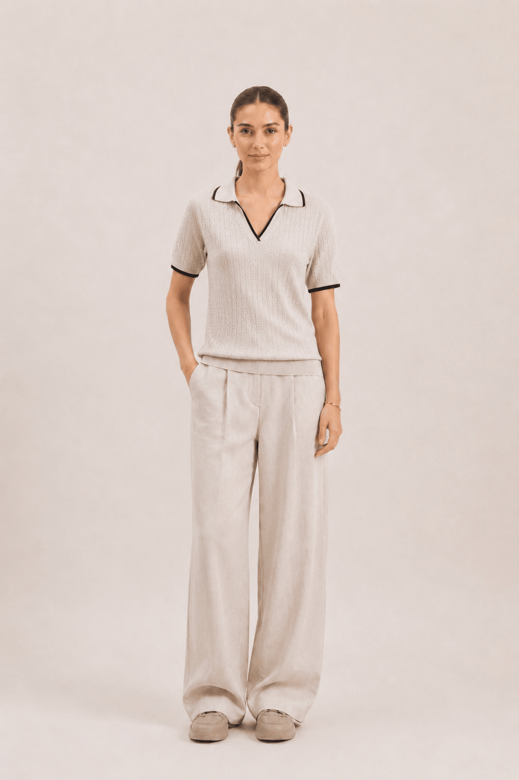 Women Cable Knit Polo - Aurorafits Official