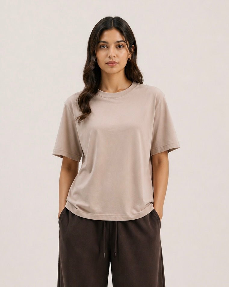 Women Combed Cotton Tee - Aurorafits Official