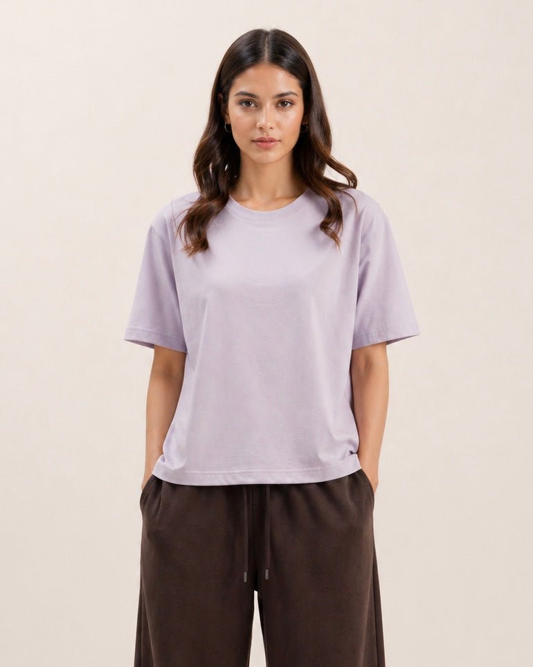Women Combed Cotton Tee - Aurorafits Official