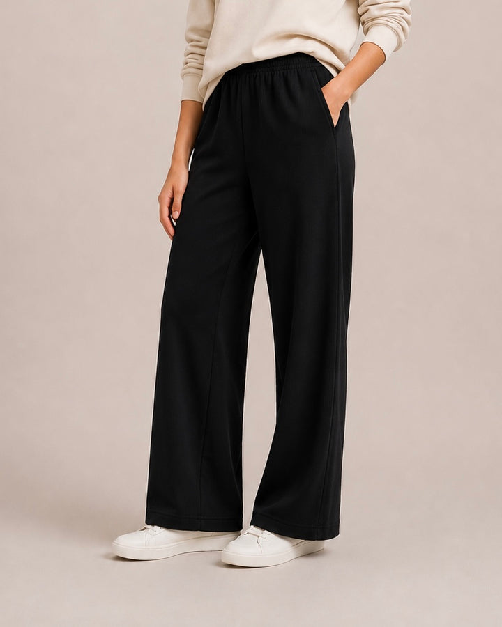 Women Textured Wide Leg Pants
