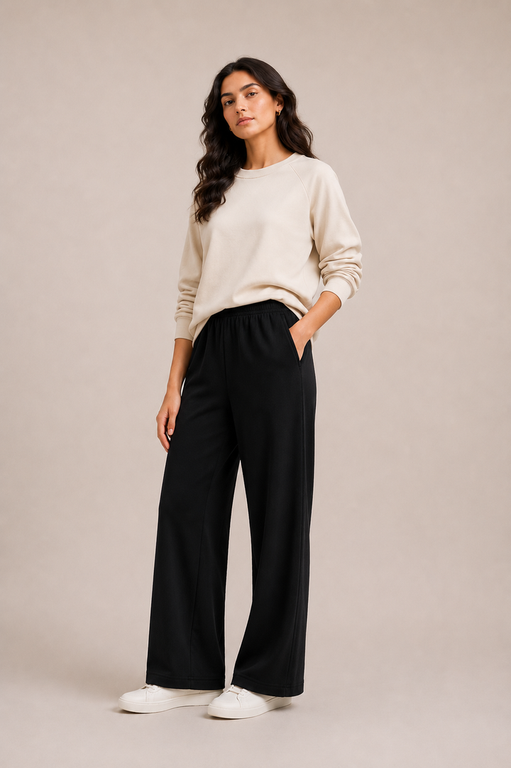Women Textured Wide Leg Pants