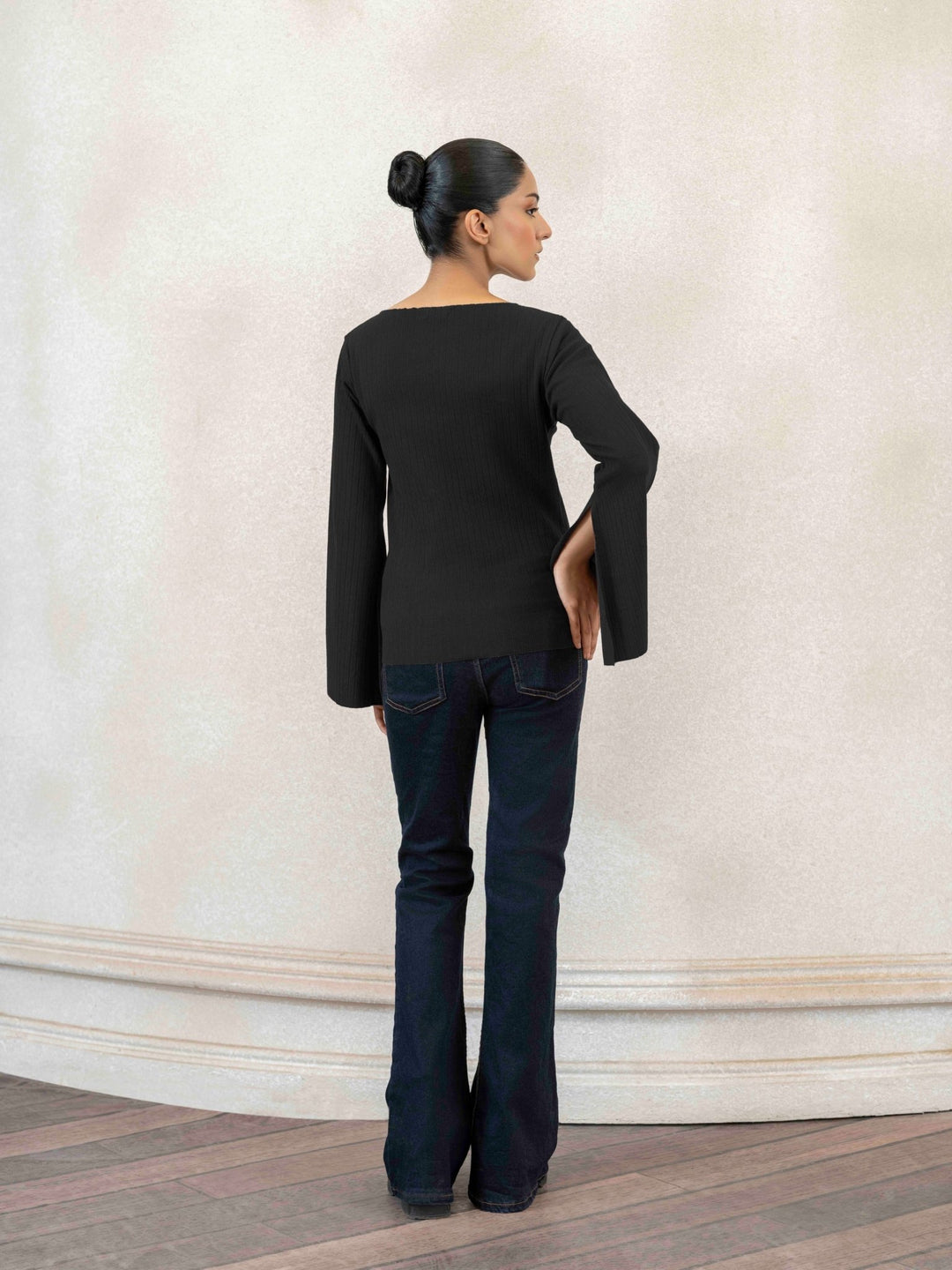 Women Textured Boat Neck Top - Aurorafits Official