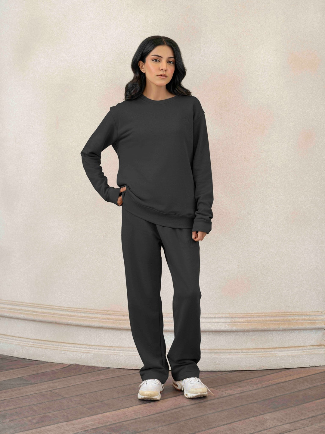 Women Terry Crew Sweatshirt - Aurorafits Official