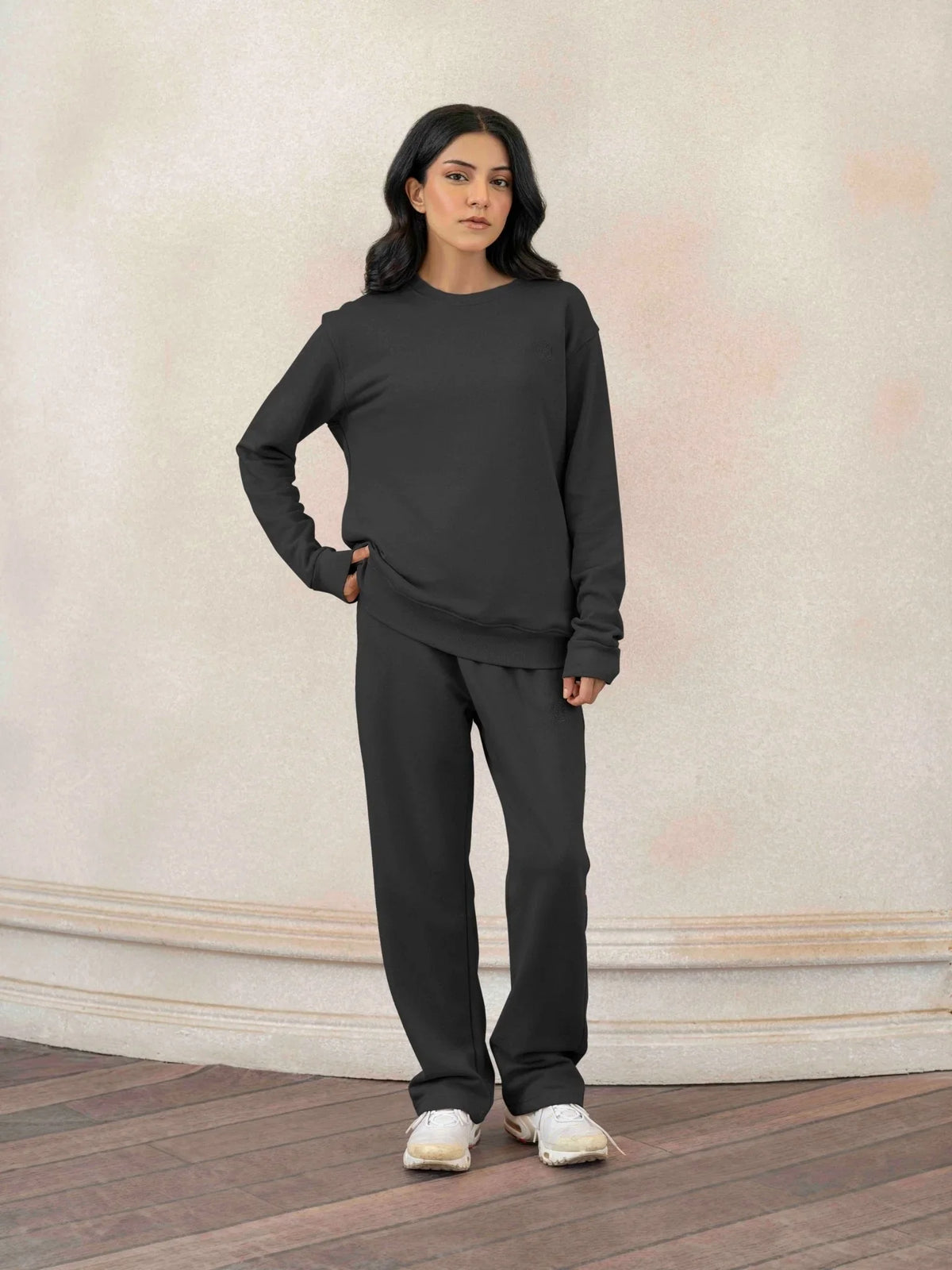 Women Terry Crew Sweatshirt - Aurorafits Official