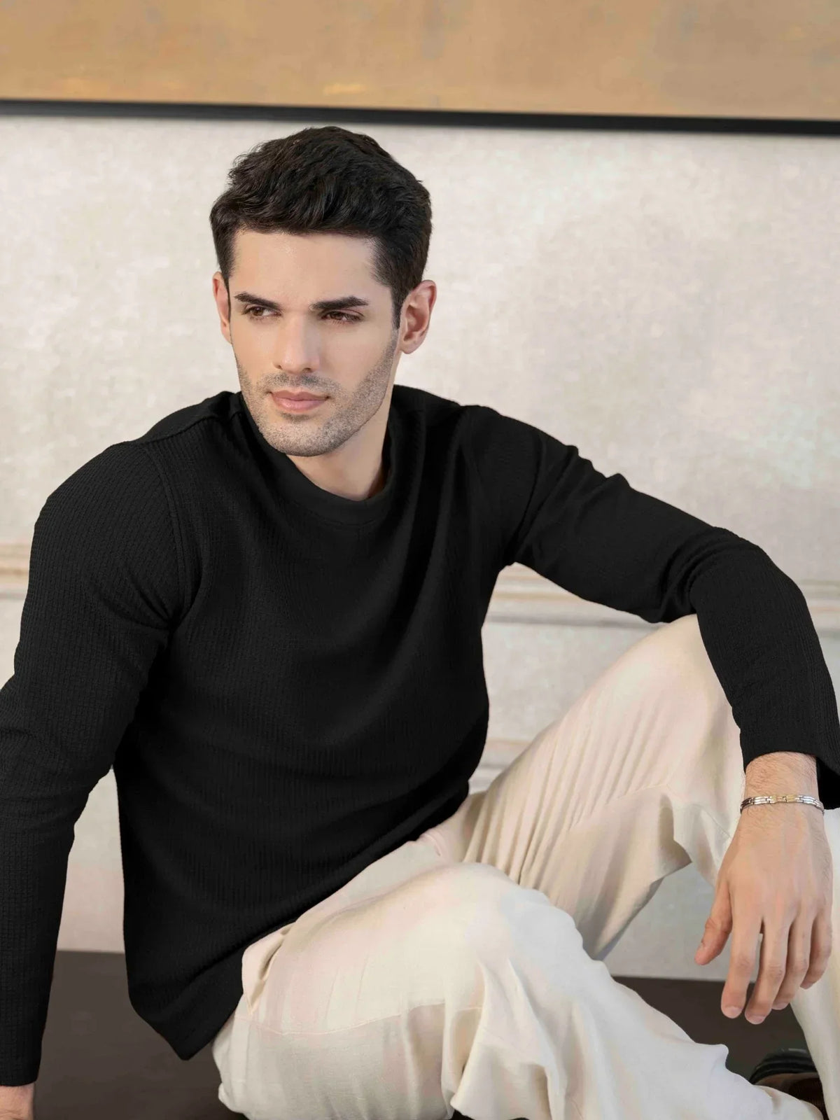 Ribbed Crew Sweatshirt - Aurorafits Official