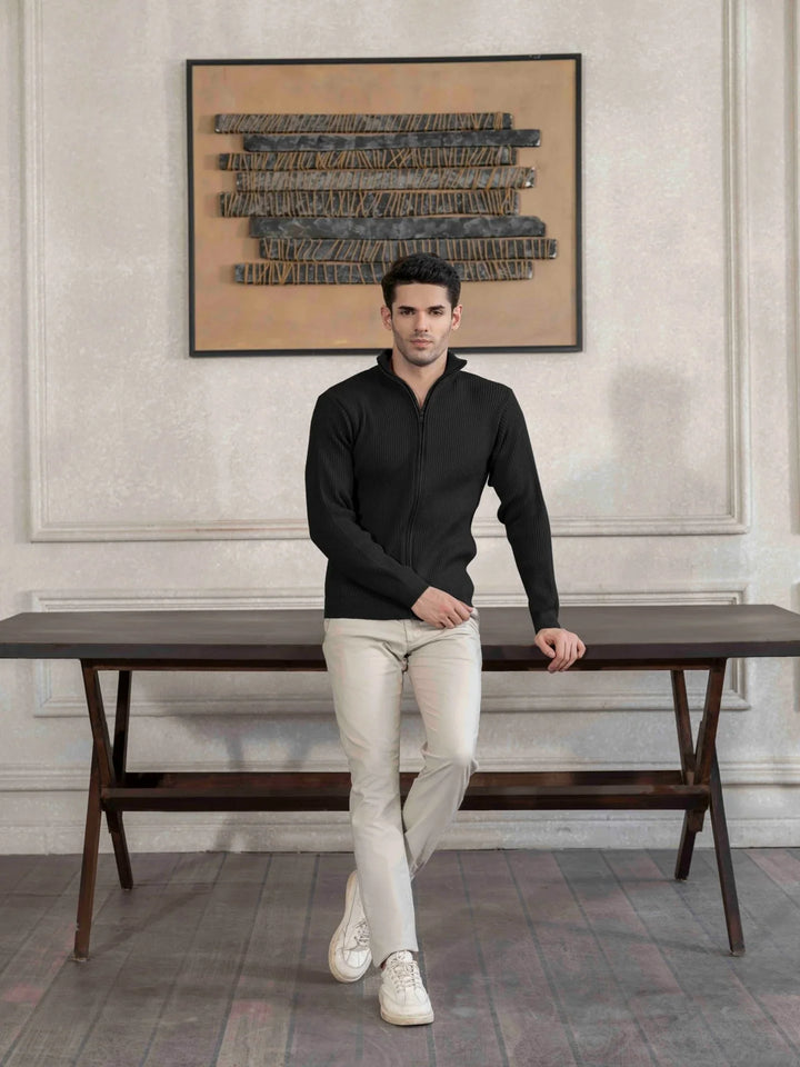 Textured Full - Zip Cardigan - Aurorafits Official