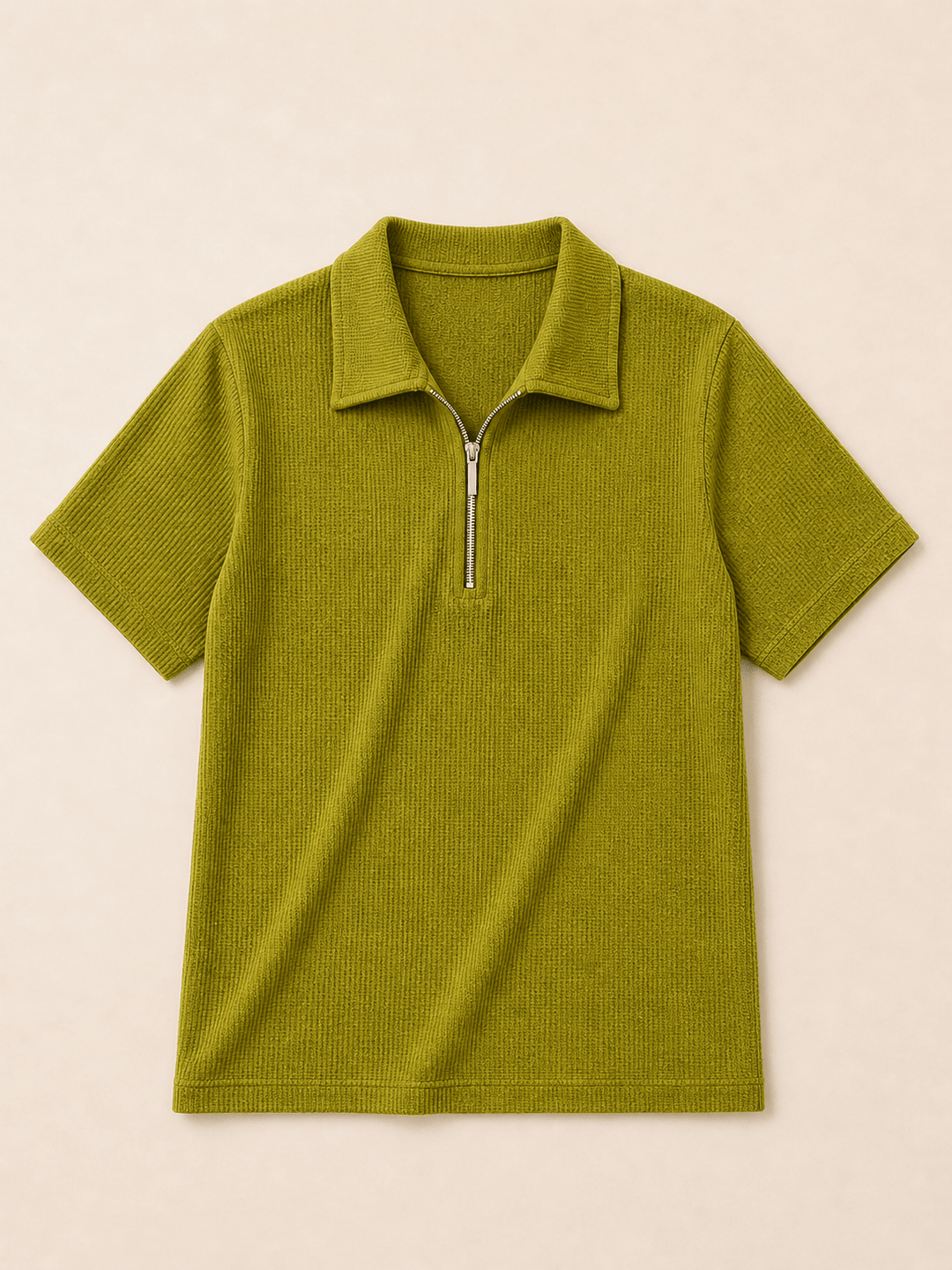 Women Textured Zip Polo - Aurorafits Official