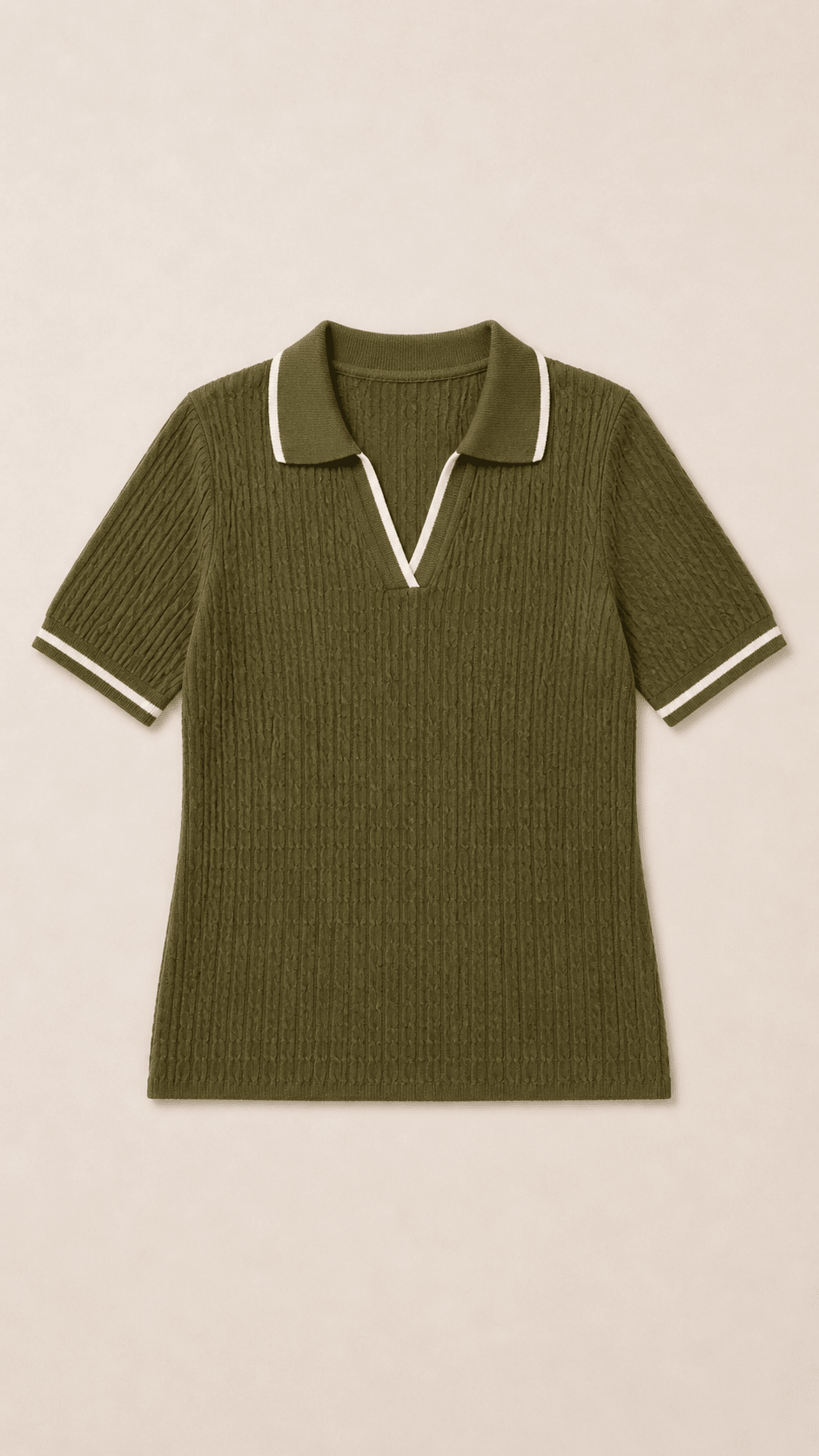 Women Cable Knit Polo - Aurorafits Official