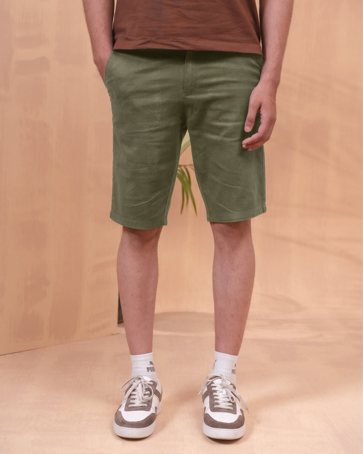 Olive Green Everyday Chino Shorts - Aurorafitsofficial