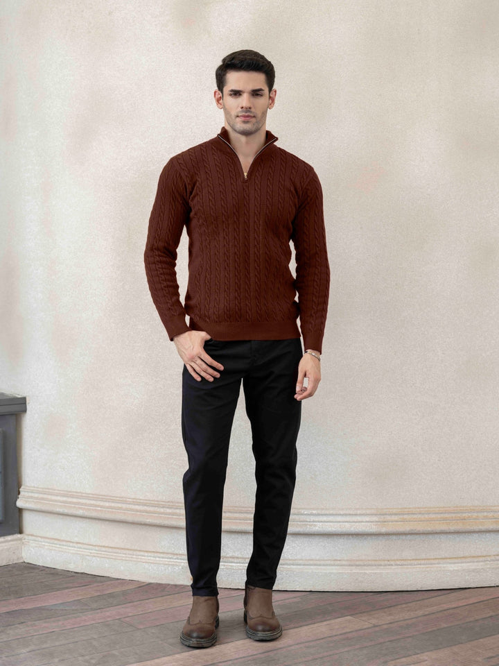 Cable Knit Quarter Zip - Aurorafits Official