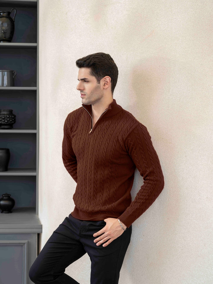Cable Knit Quarter Zip - Aurorafits Official