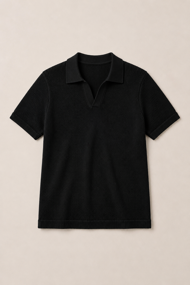 Textured Knit Polo